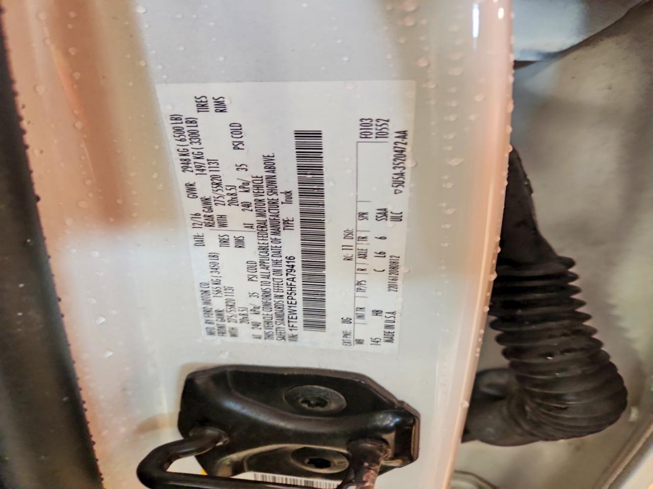 1FTEW1EP5HFA79416 · 2017 FORD F150 · 12/12