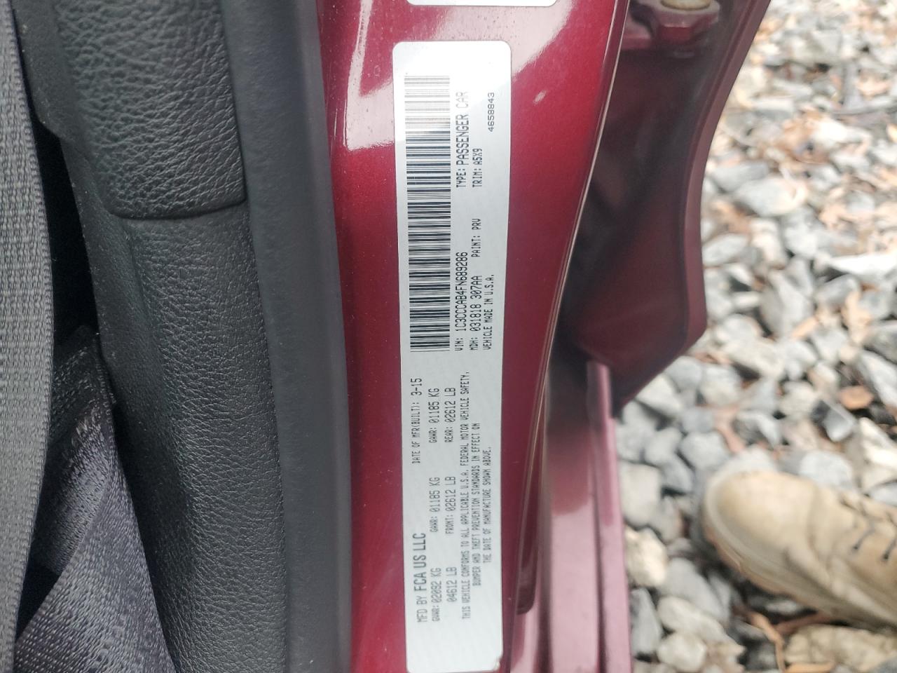 1C3CCCAB4FN689286 · 2015 CHRYSLER 200 · 12/12