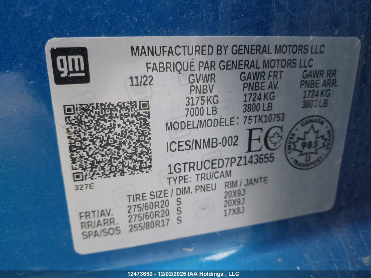 1GTRUCED7PZ143655 · 2023 GMC SIERRA K1500 ELEVATION · 9/24