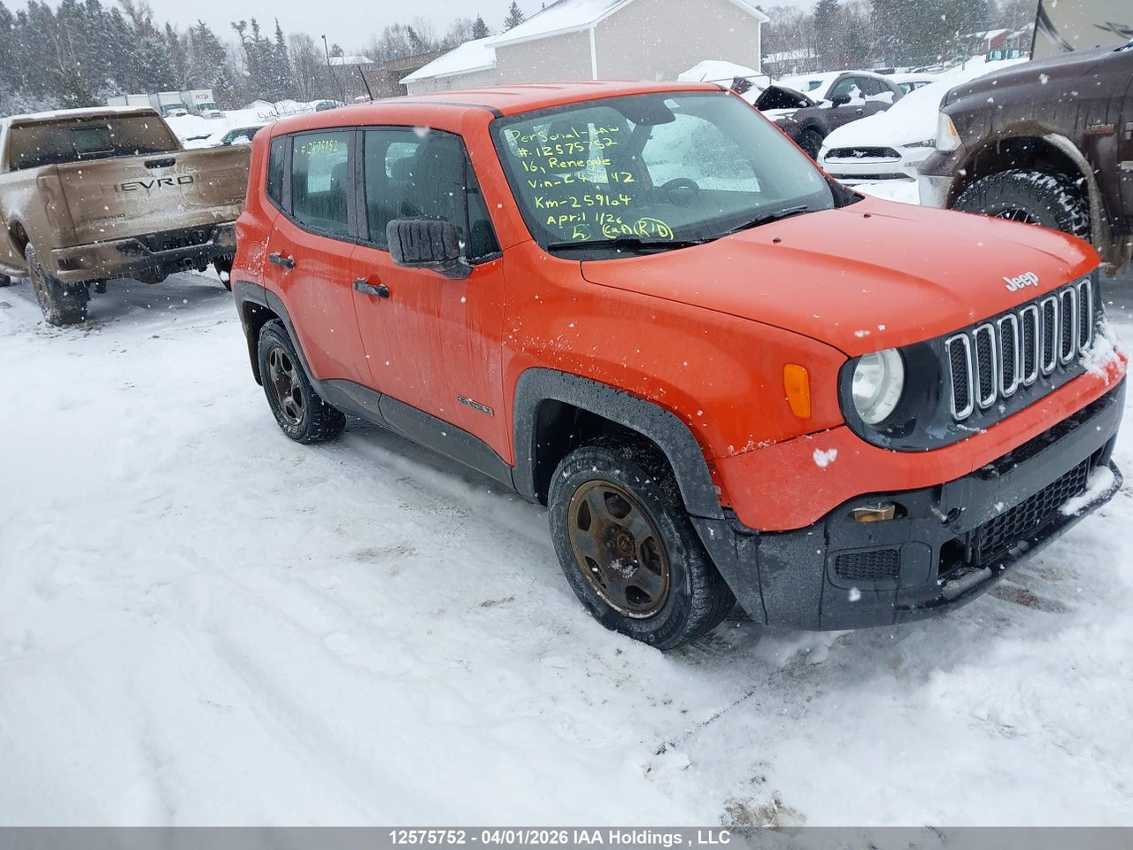 ZACCJBAT5GPC47842 · 2016 JEEP RENEGADE SPORT