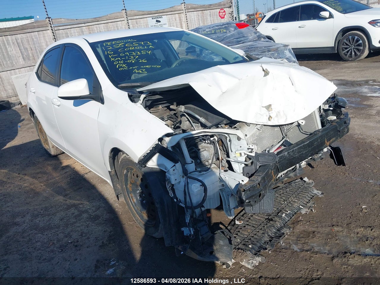 2T1BURHE8GC693384 · 2016 TOYOTA COROLLA L/LE/LE PLS/PRM/S/S PLS