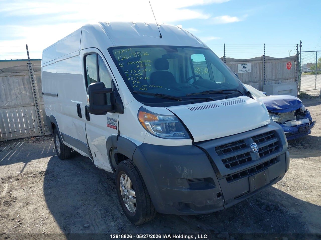 3C6TRVCD0GE127287 · 2016 RAM PROMASTER 2500 2500 HIGH