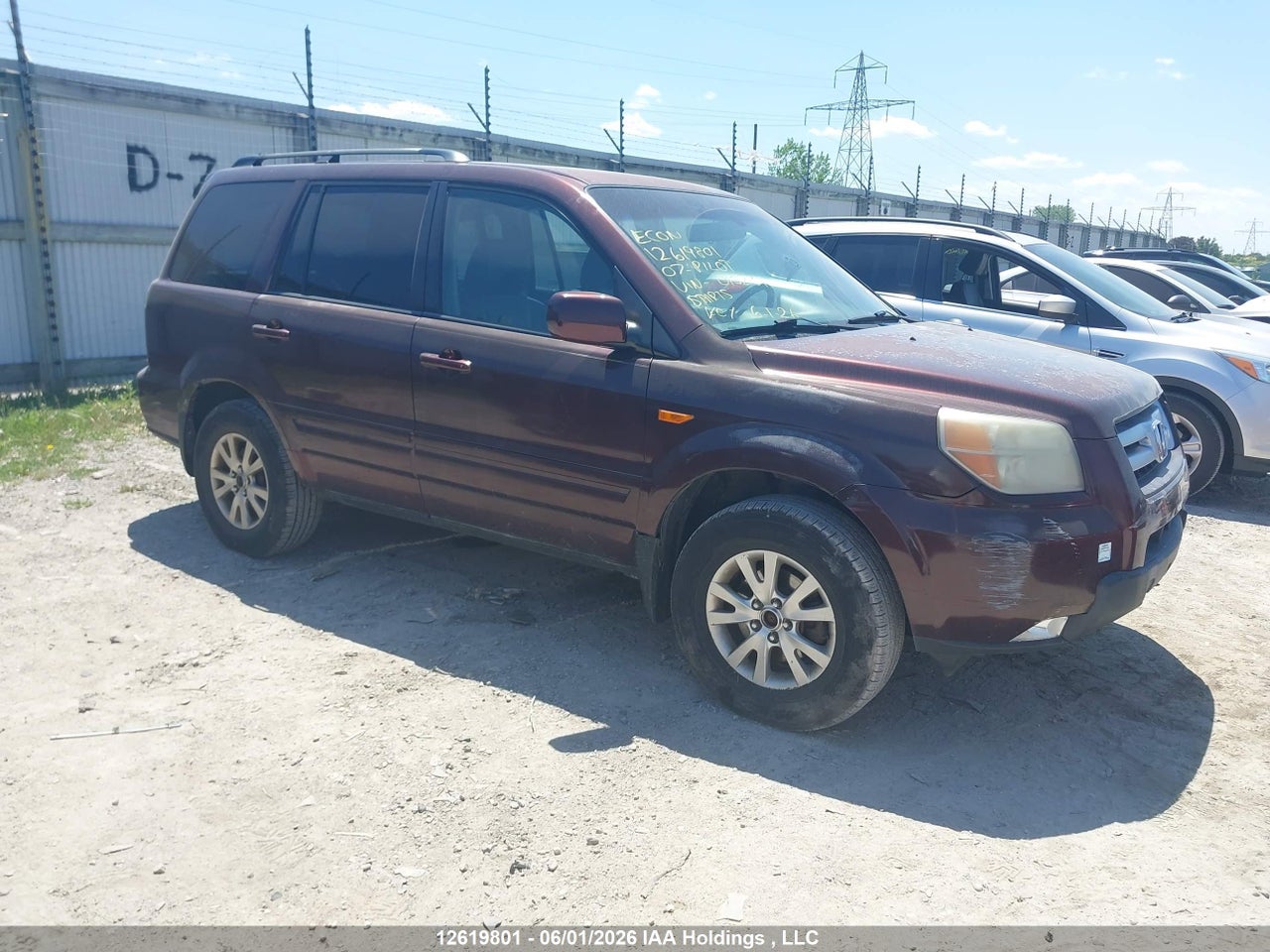 5FNYF186X7B015231 · 2007 HONDA PILOT EX-L