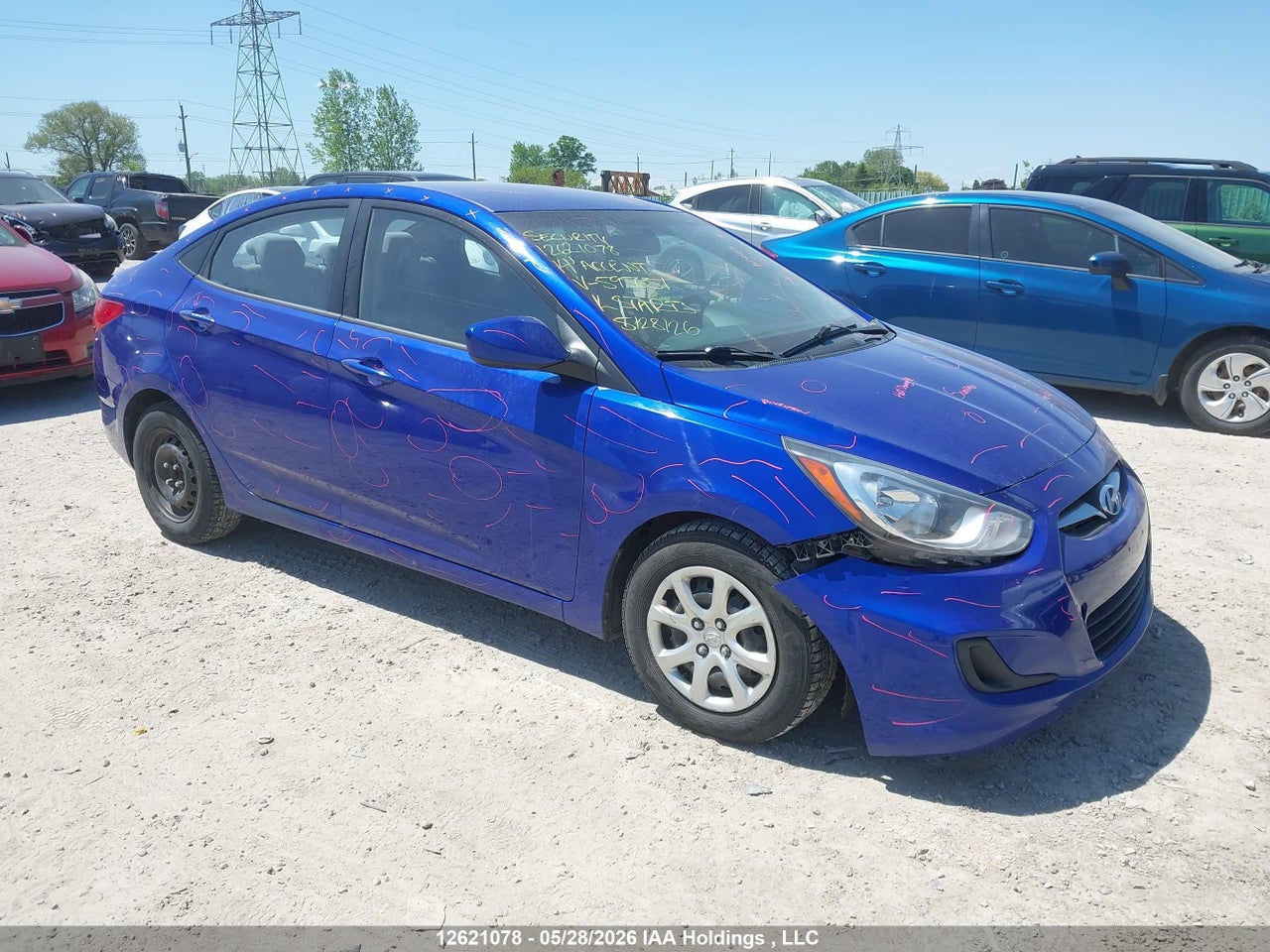KMHCT4AE8EU595651 · 2014 HYUNDAI ACCENT GL