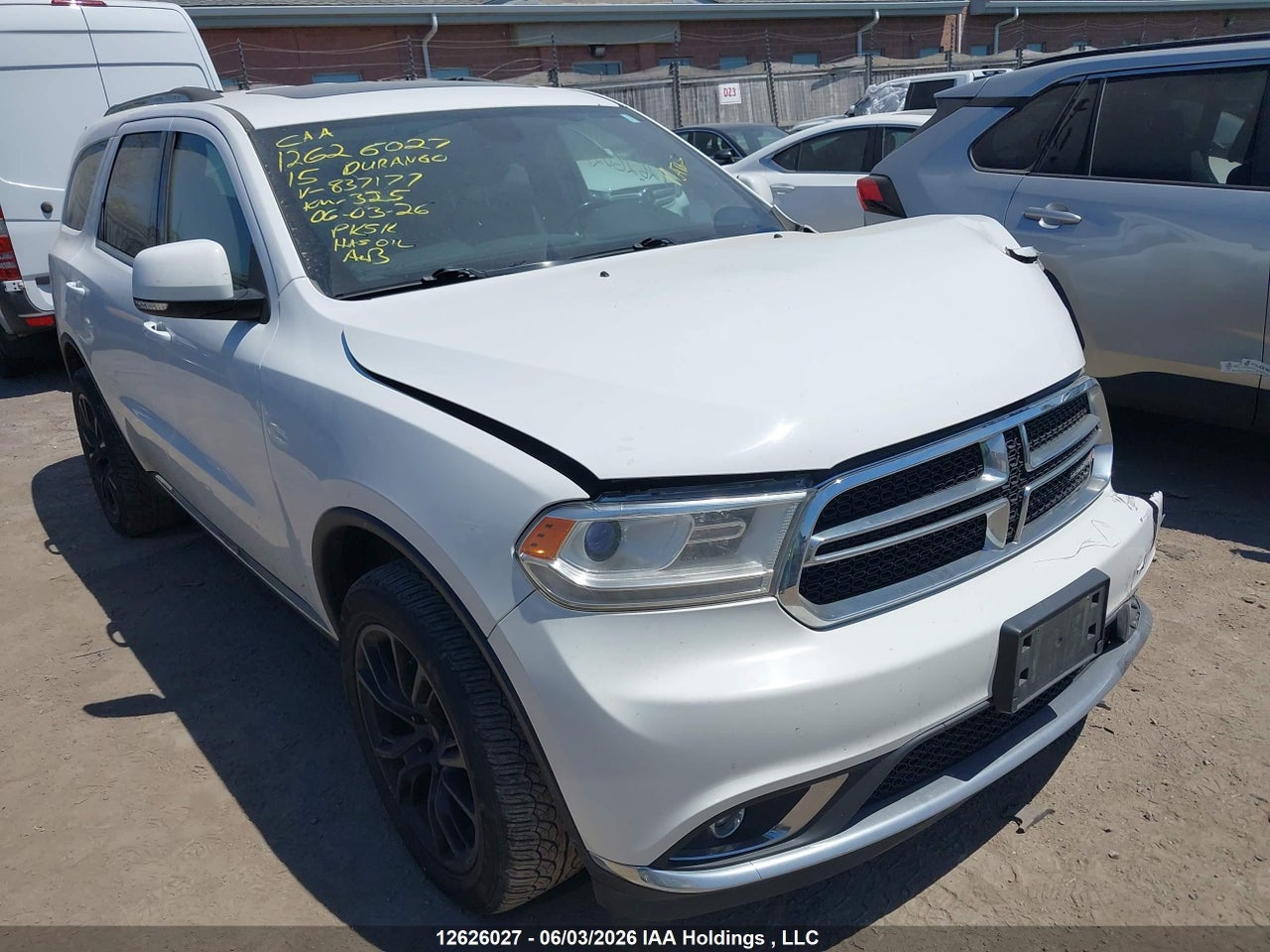 1C4RDJDG3FC837177 · 2015 DODGE DURANGO LIMITED