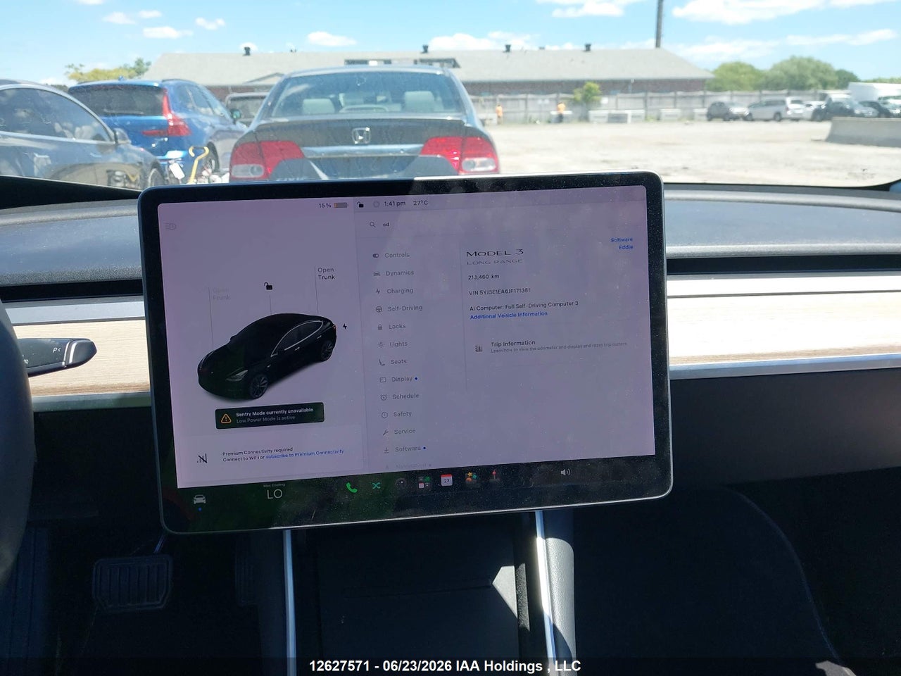 5YJ3E1EA6JF171361 · 2018 TESLA MODEL 3 LONG RANGE/MID RANGE · 7/18