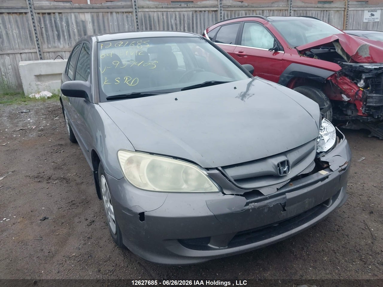 2HGES16174H937405 · 2004 HONDA CIVIC DX