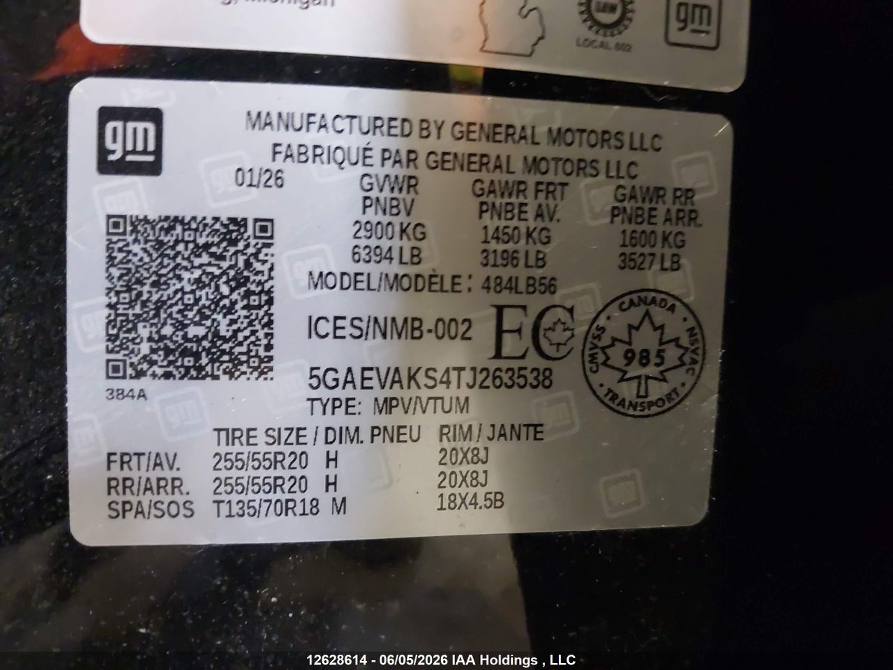 5GAEVAKS4TJ263538 · 2026 BUICK ENCLAVE PREFERRED · 9/23