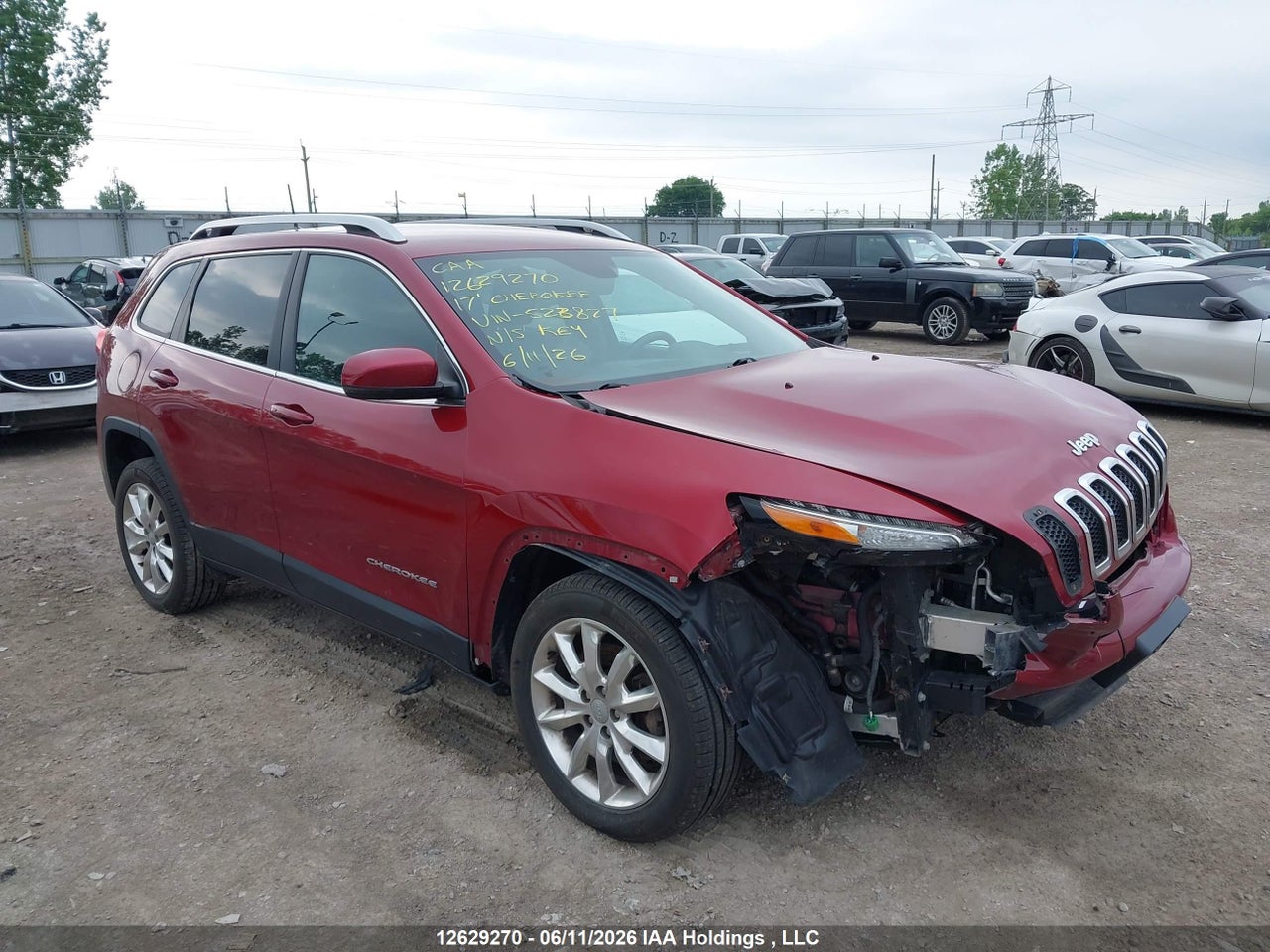 1C4PJLDS0HW523827 · 2017 JEEP CHEROKEE LIMITED