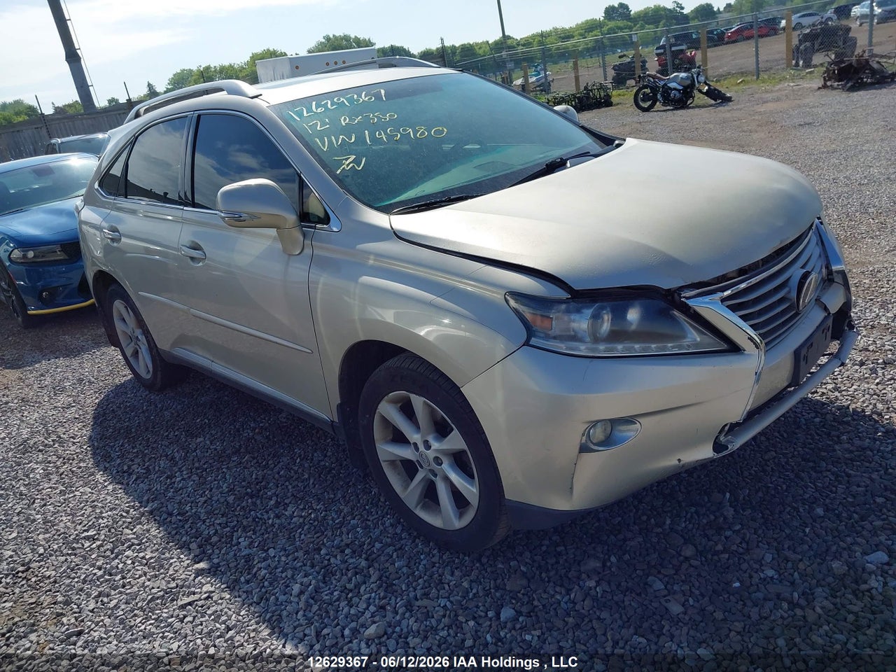 2T2BK1BA9CC145980 · 2012 LEXUS RX 350