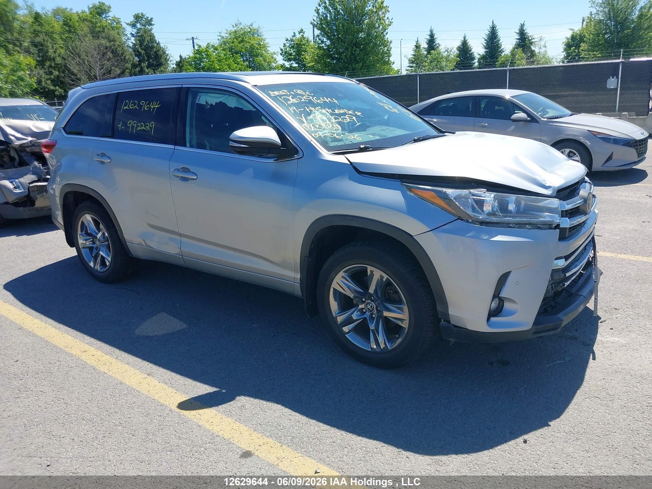 5TDDZRFH2KS992229 · 2019 TOYOTA HIGHLANDER LIMITED/LTD PLATINUM