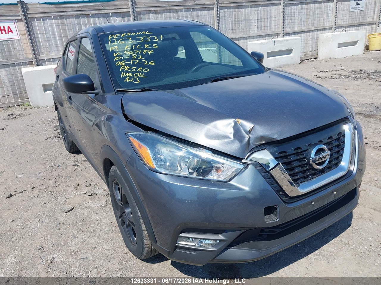 3N1CP5CU1KL567184 · 2019 NISSAN KICKS S/SR/SV