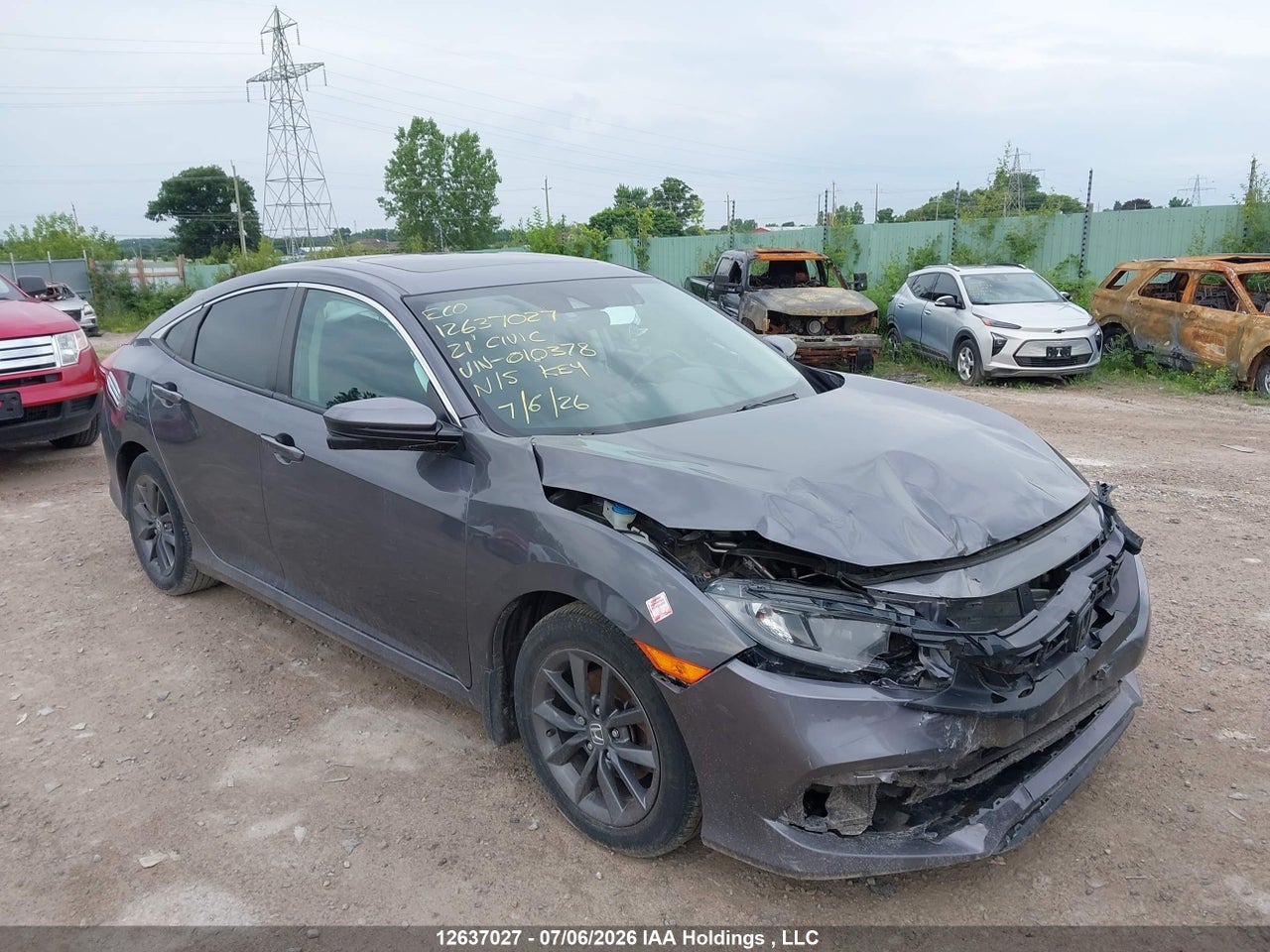 2HGFC2F73MH010378 · 2021 HONDA CIVIC EX 4DR