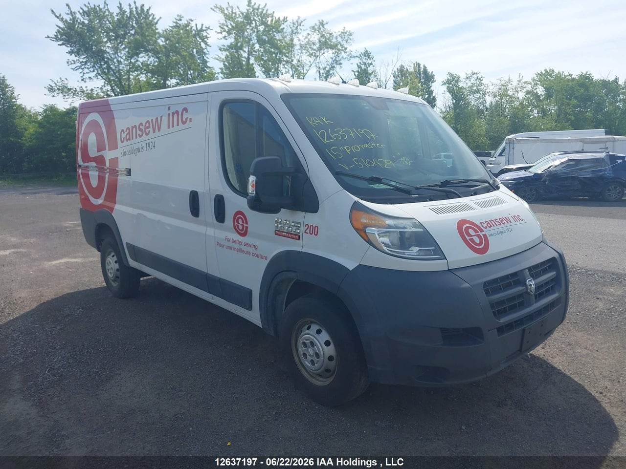 3C6TRVAG9FE510429 · 2015 RAM PROMASTER 1500 LOW ROOF