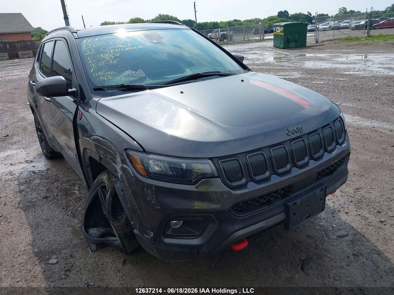 3C4NJDDB7NT180416 · 2022 JEEP COMPASS TRAILHAWK