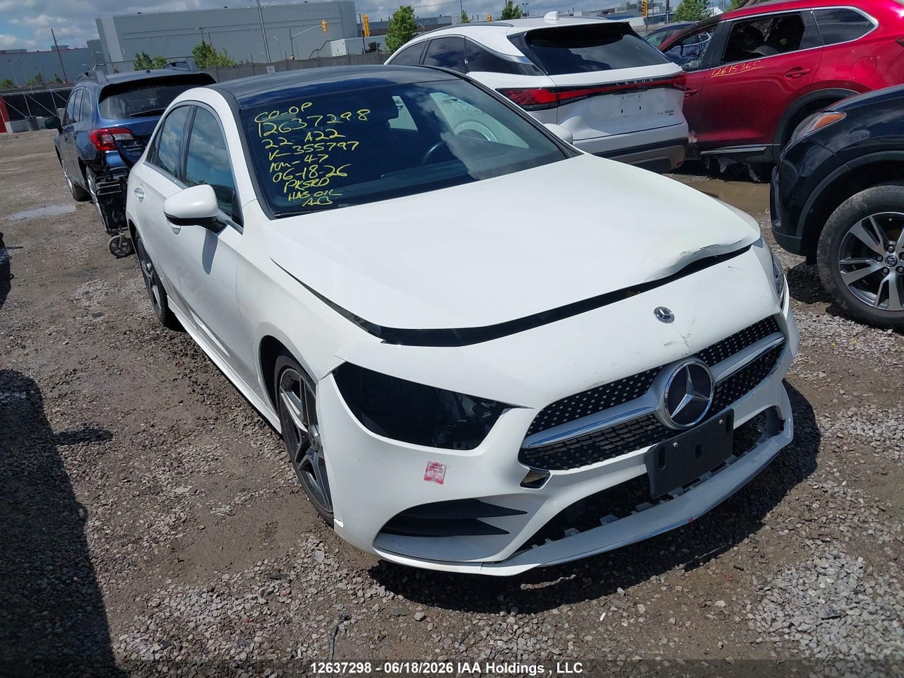 W1K3G4FB0NJ355797 · 2022 MERCEDES BENZ A 220 4MATIC
