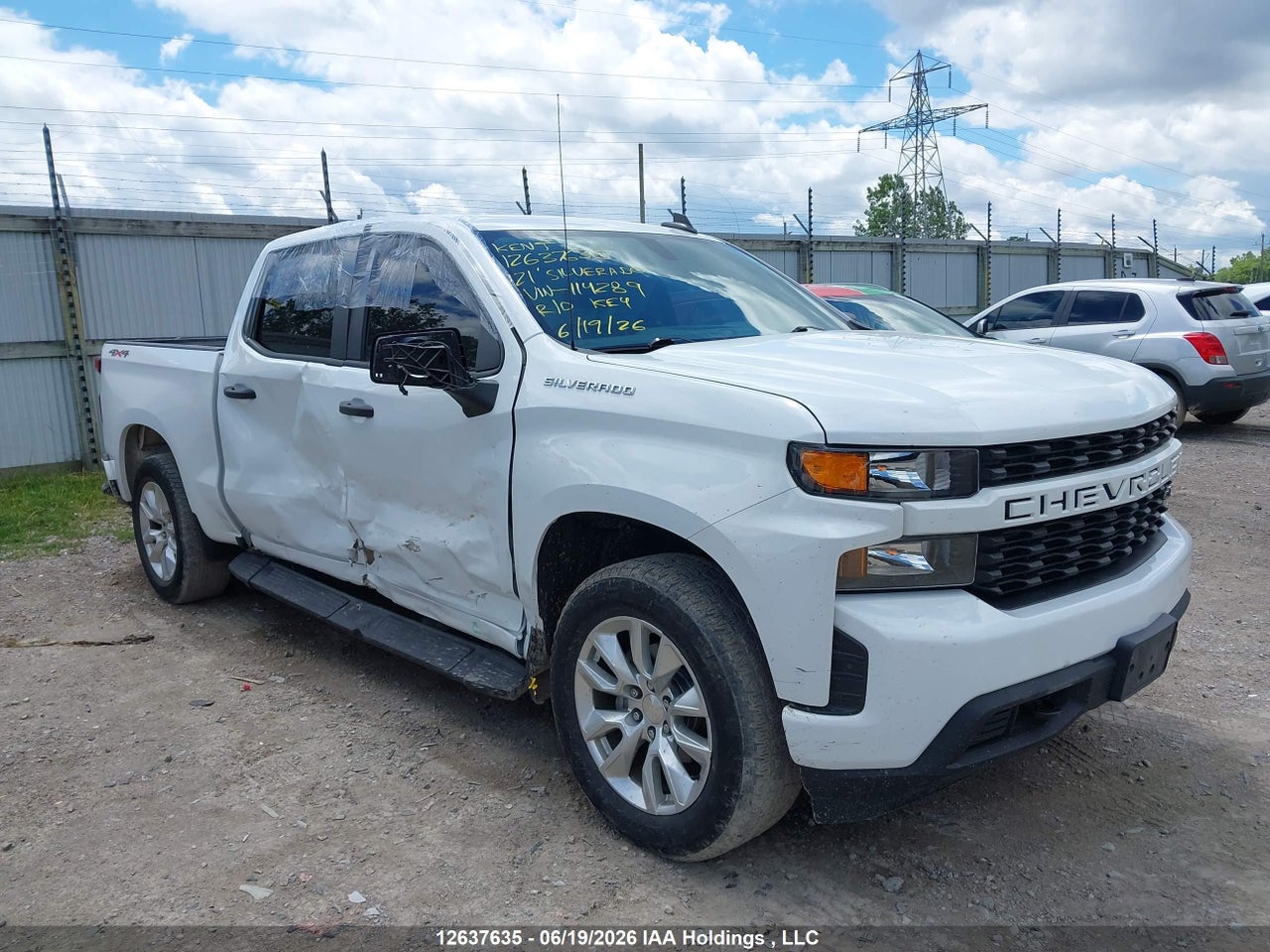 1GCPYBEK6MZ114289 · 2021 CHEVROLET Silverado K1500 Custom