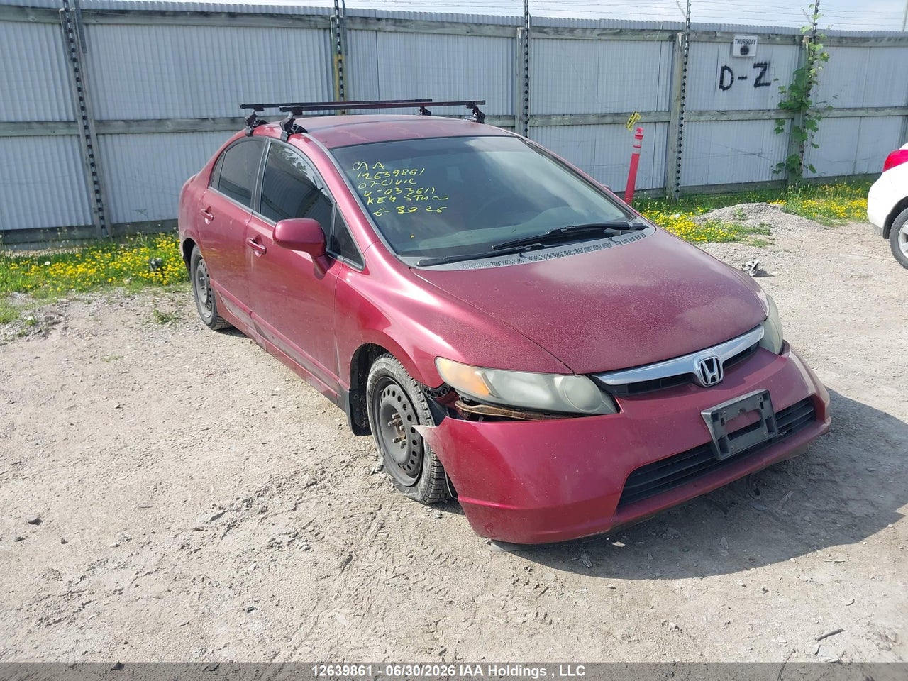2HGFA16567H033611 · 2007 HONDA CIVIC LX