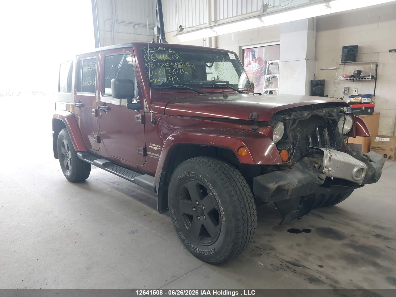 1J4GA59158L613644 · 2008 JEEP WRANGLER UNLIMITED SAHARA