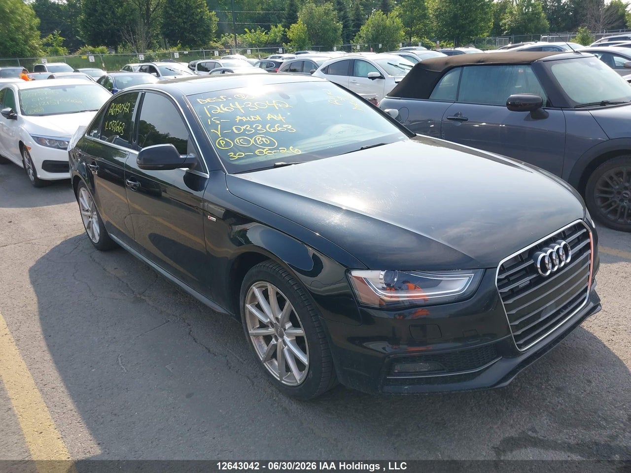 WAUFFCFL7FN033663 · 2015 AUDI A4 PREMIUM PLUS