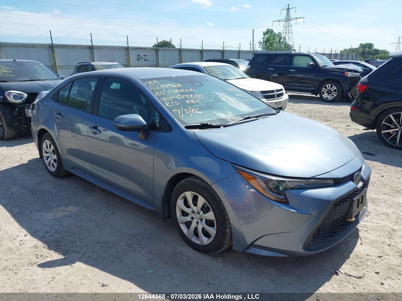 5YFBPRBE0LP019840 · 2020 TOYOTA COROLLA LE