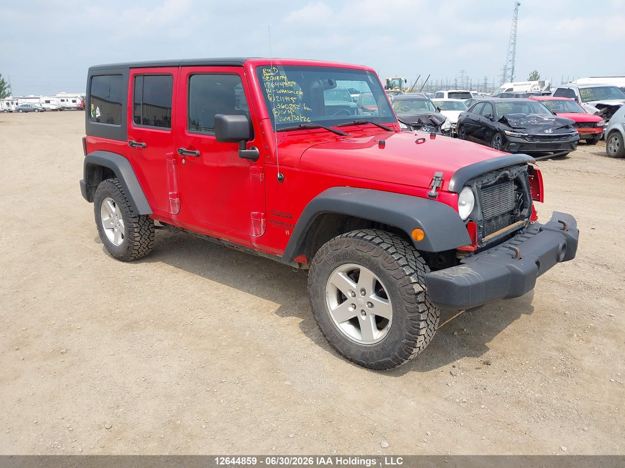 1C4BJWDG1EL211715 · 2014 JEEP WRANGLER UNLIMITED SPORT