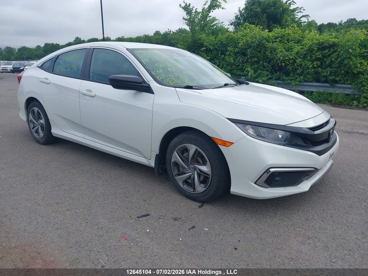 2HGFC2E23KH023196 · 2019 HONDA CIVIC DX