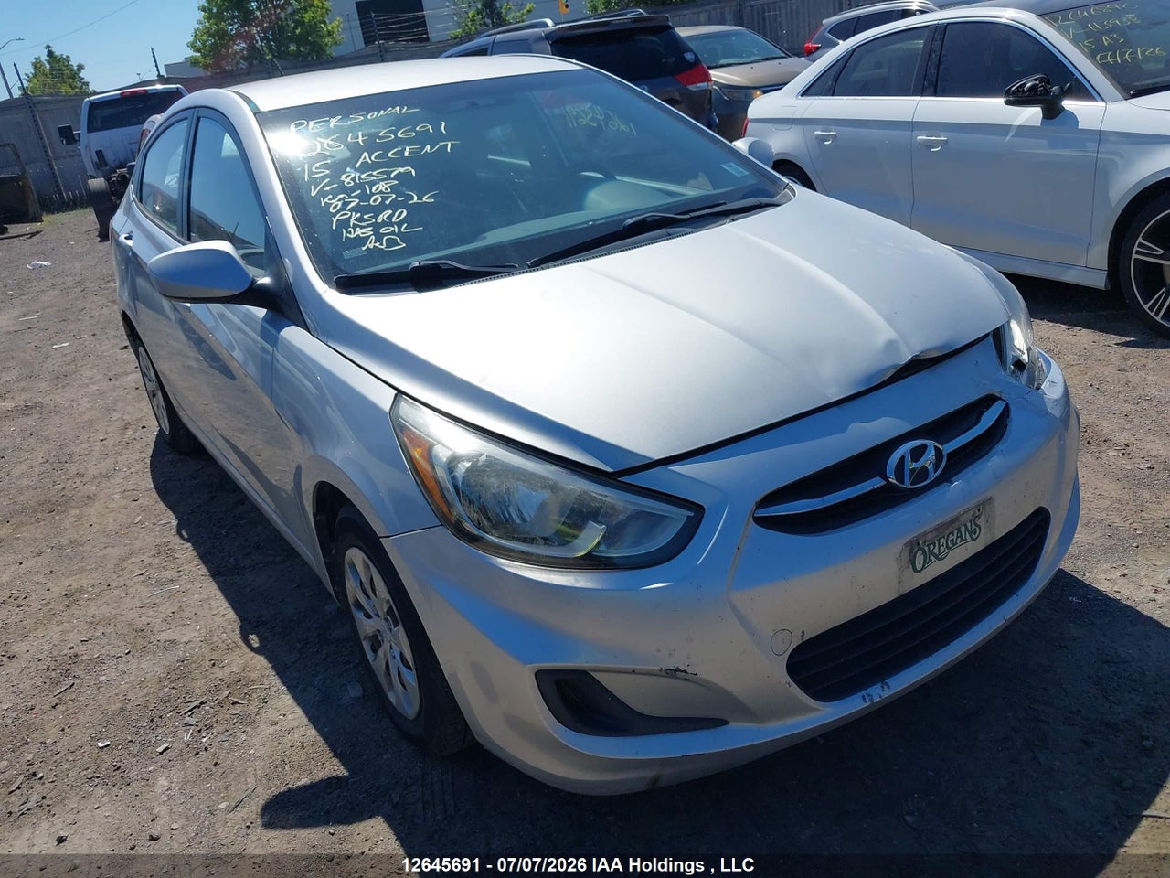KMHCT4AE8FU815579 · 2015 HYUNDAI ACCENT GLS