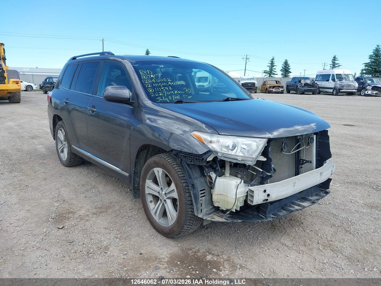 5TDBK3EH8CS111593 · 2012 TOYOTA HIGHLANDER SE