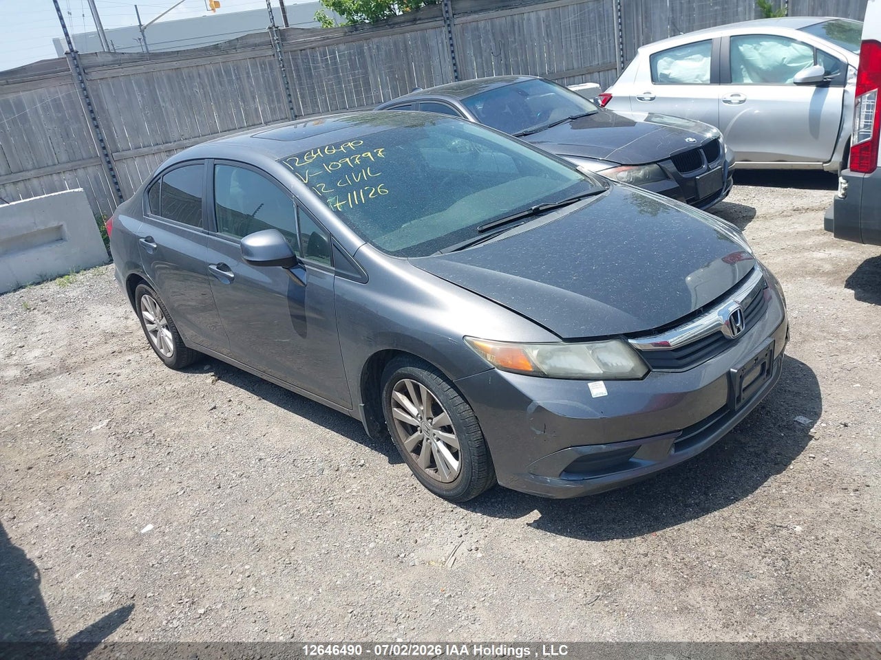 2HGFB2F53CH109797 · 2012 HONDA CIVIC EX 4DR
