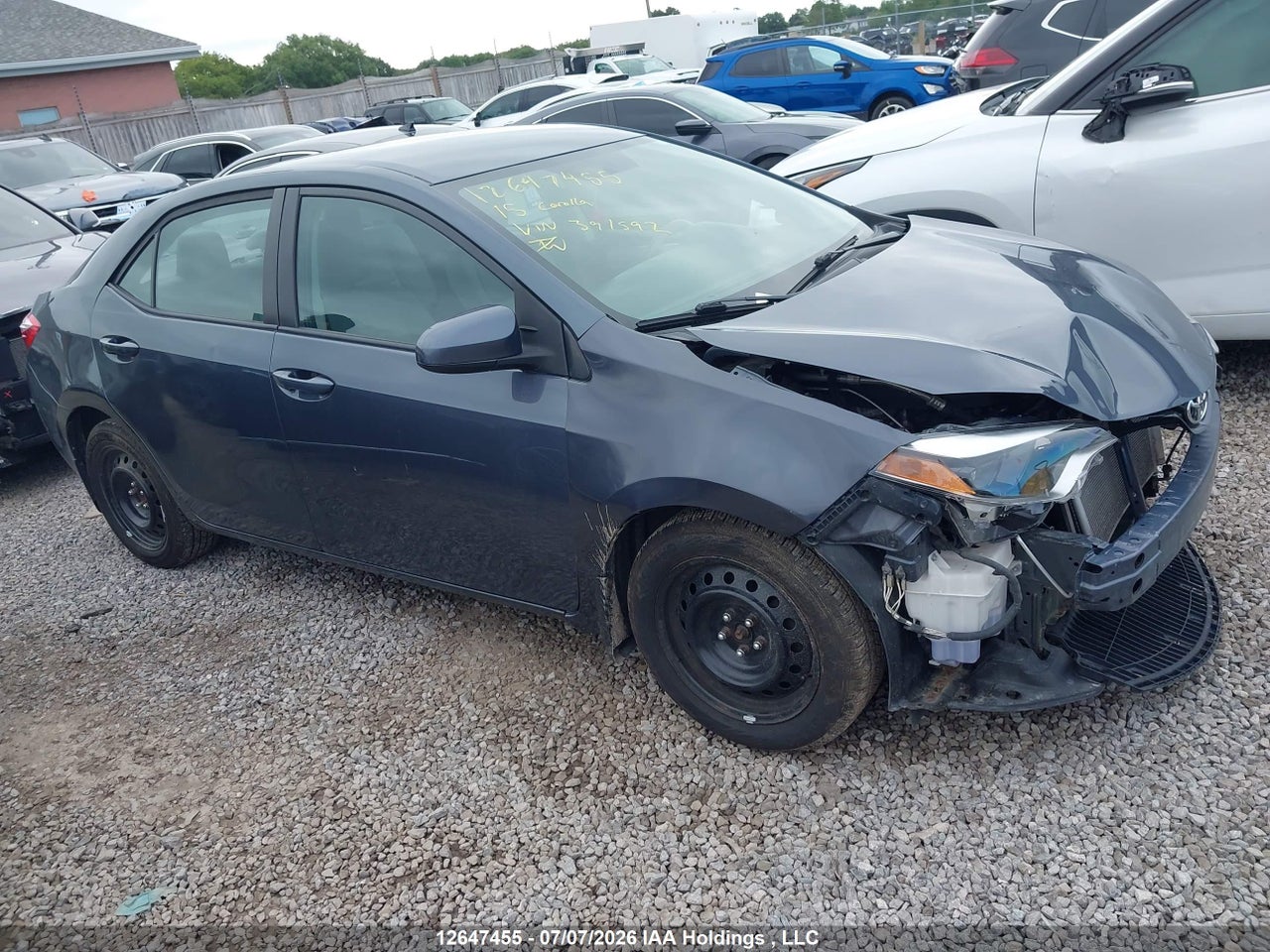 2T1BURHE8FC391592 · 2015 TOYOTA COROLLA L/LE/LE PLS/PRM/S/S PLS