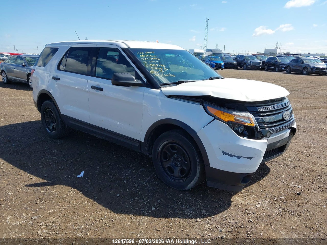 2013 FORD UTILITY POLICE INTERCEPTOR