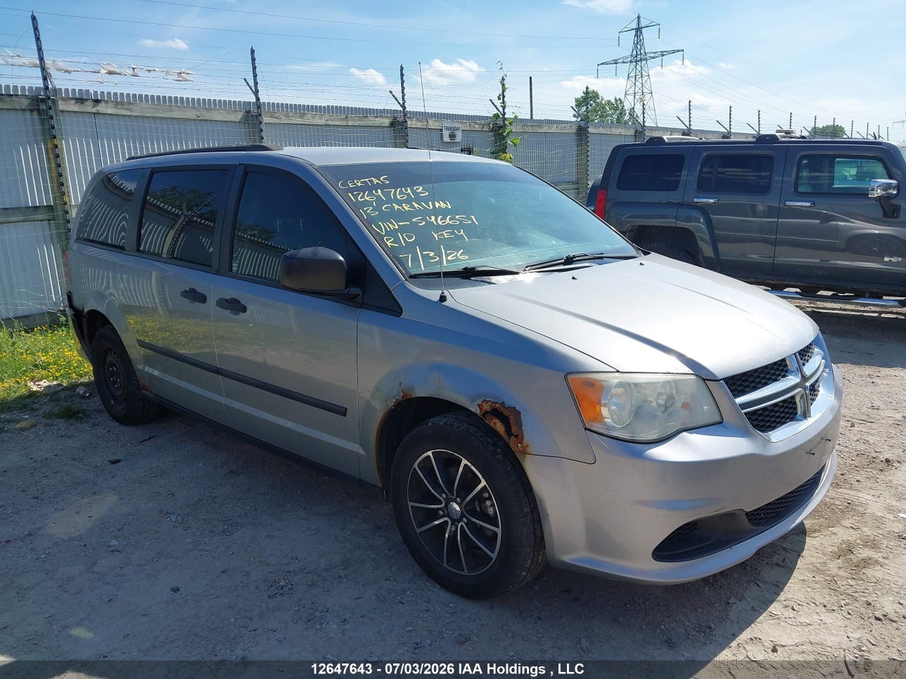 2C4RDGBG4DR546651 · 2013 DODGE GRAND CARAVAN SE