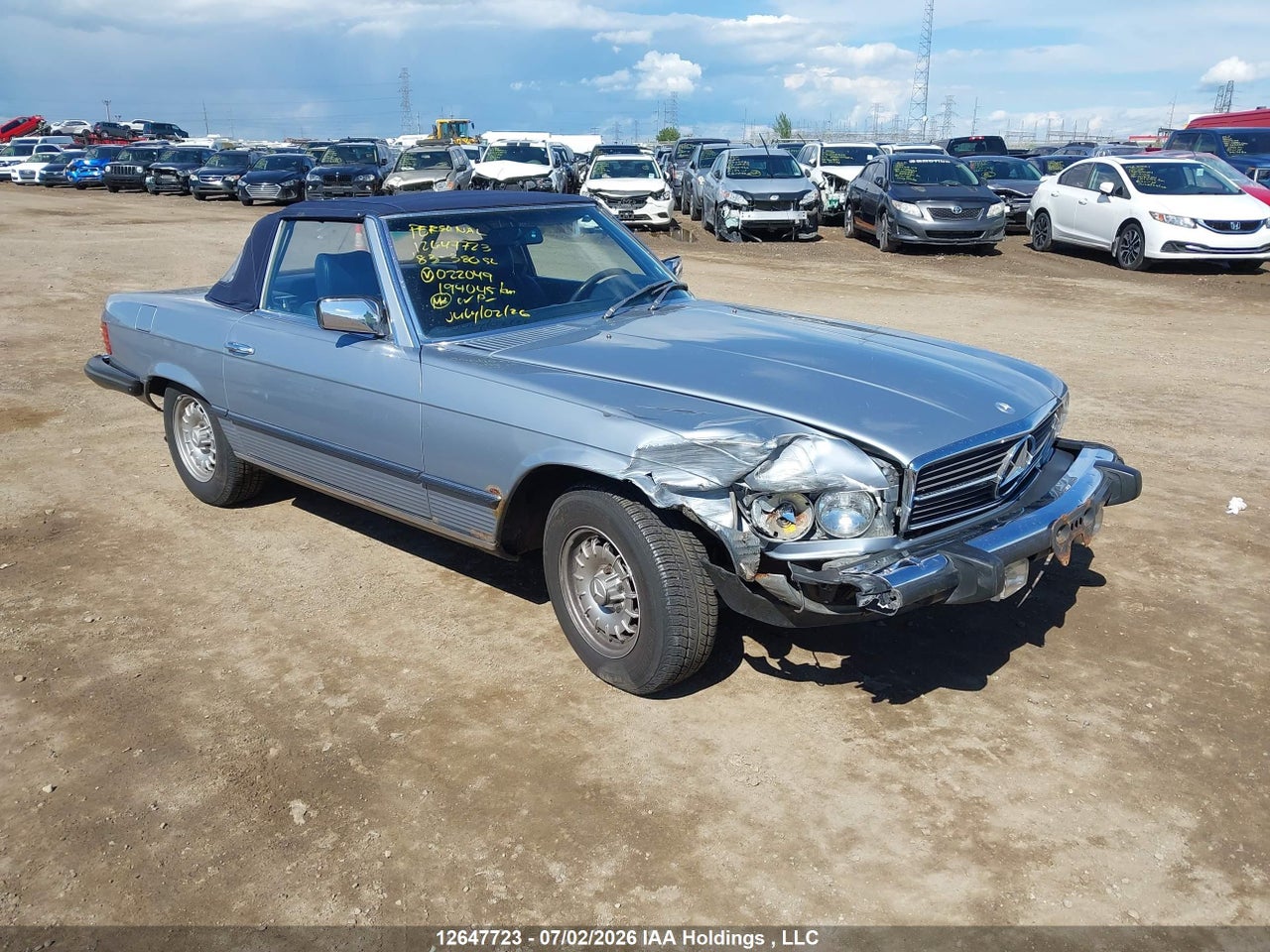 WDBBA45A7DB022049 · 1983 MERCEDES BENZ 380 SL