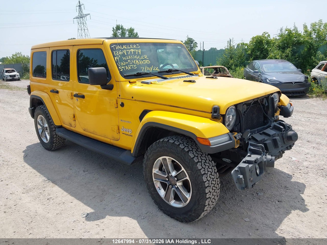 1C4HJXEGXKW548800 · 2019 JEEP WRANGLER UNLIMITED SAHARA