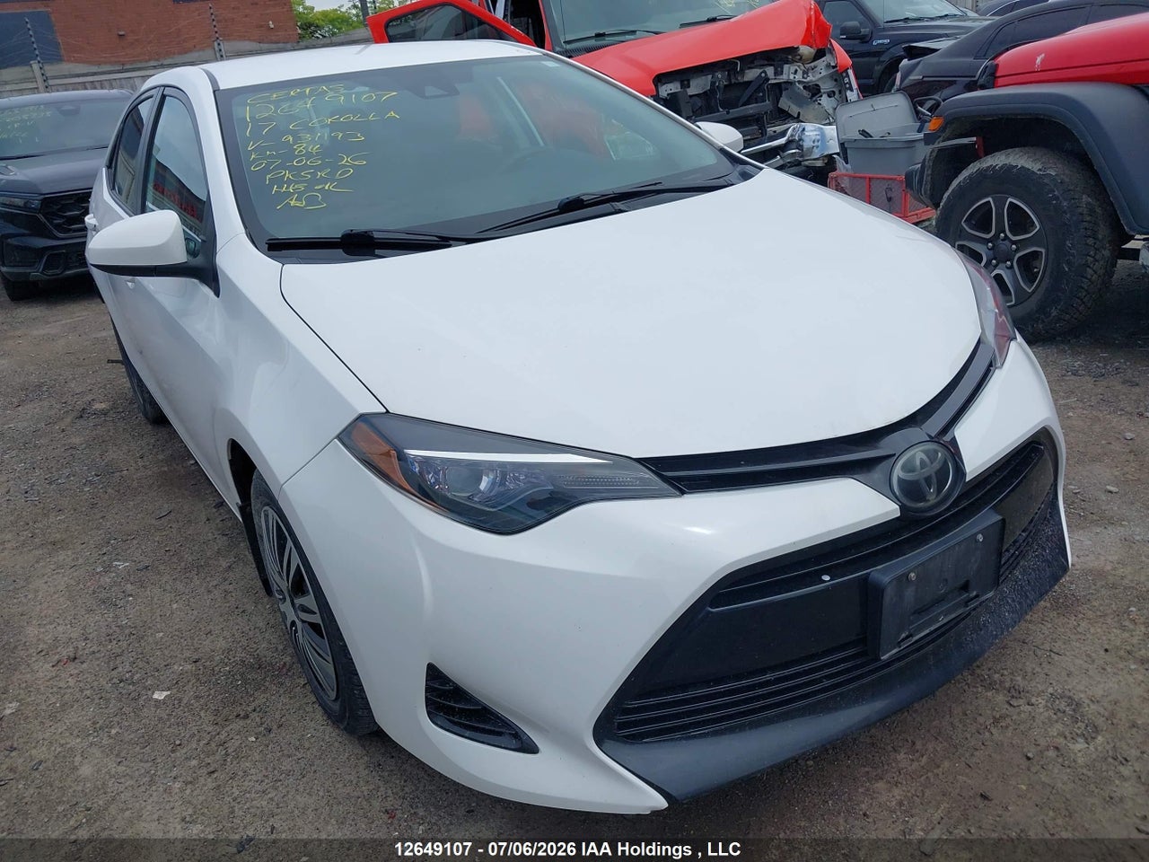 2T1BURHE7HC931193 · 2017 TOYOTA COROLLA L/LE/XLE/SE/XSE