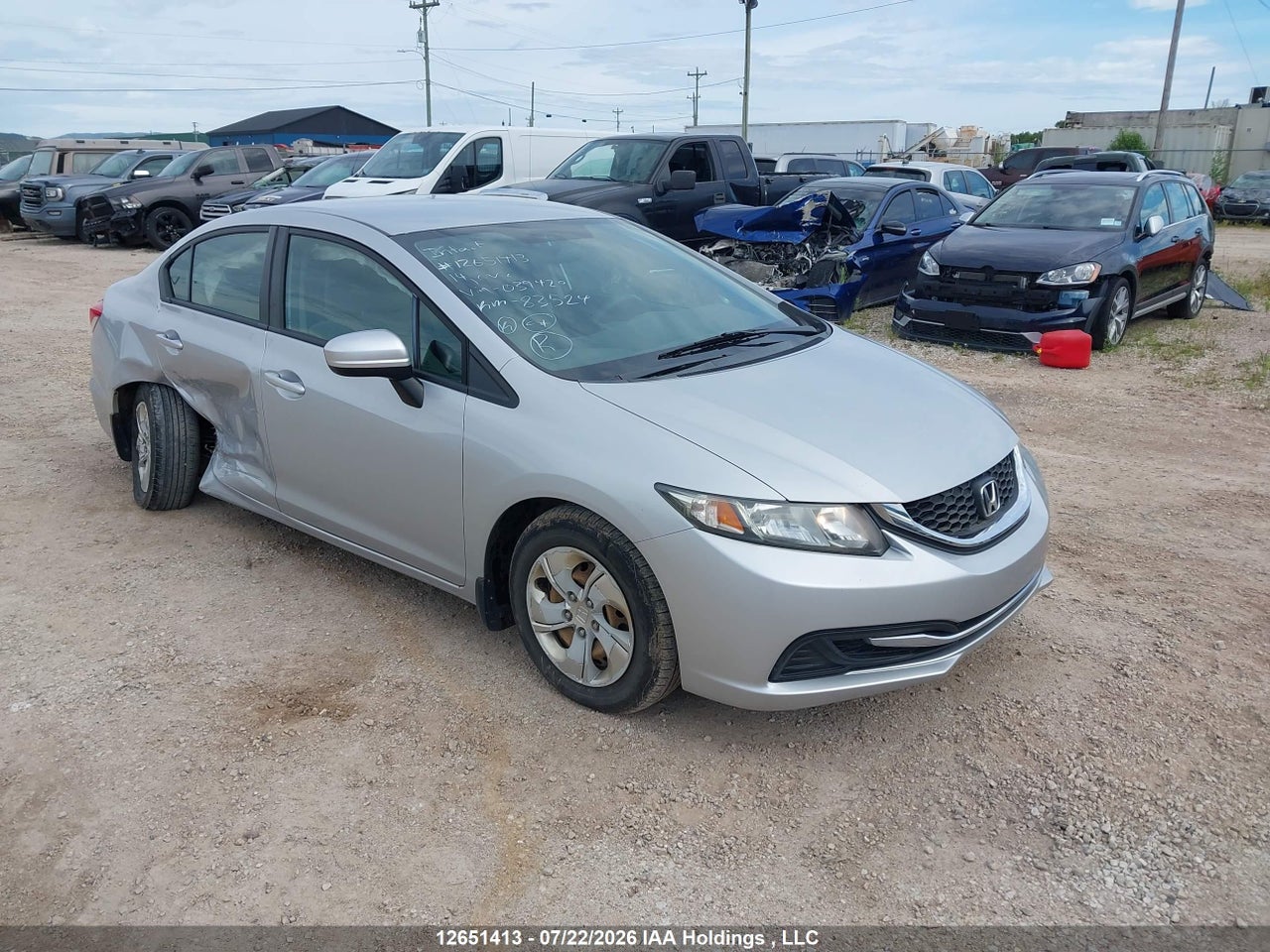2HGFB2F48EH039420 · 2014 HONDA CIVIC LX