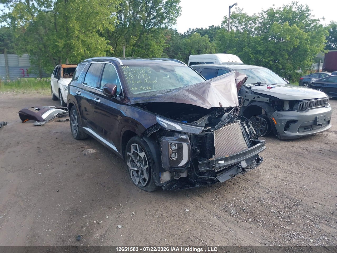 KM8R5DHE8MU280695 · 2021 HYUNDAI PALISADE LIMITED