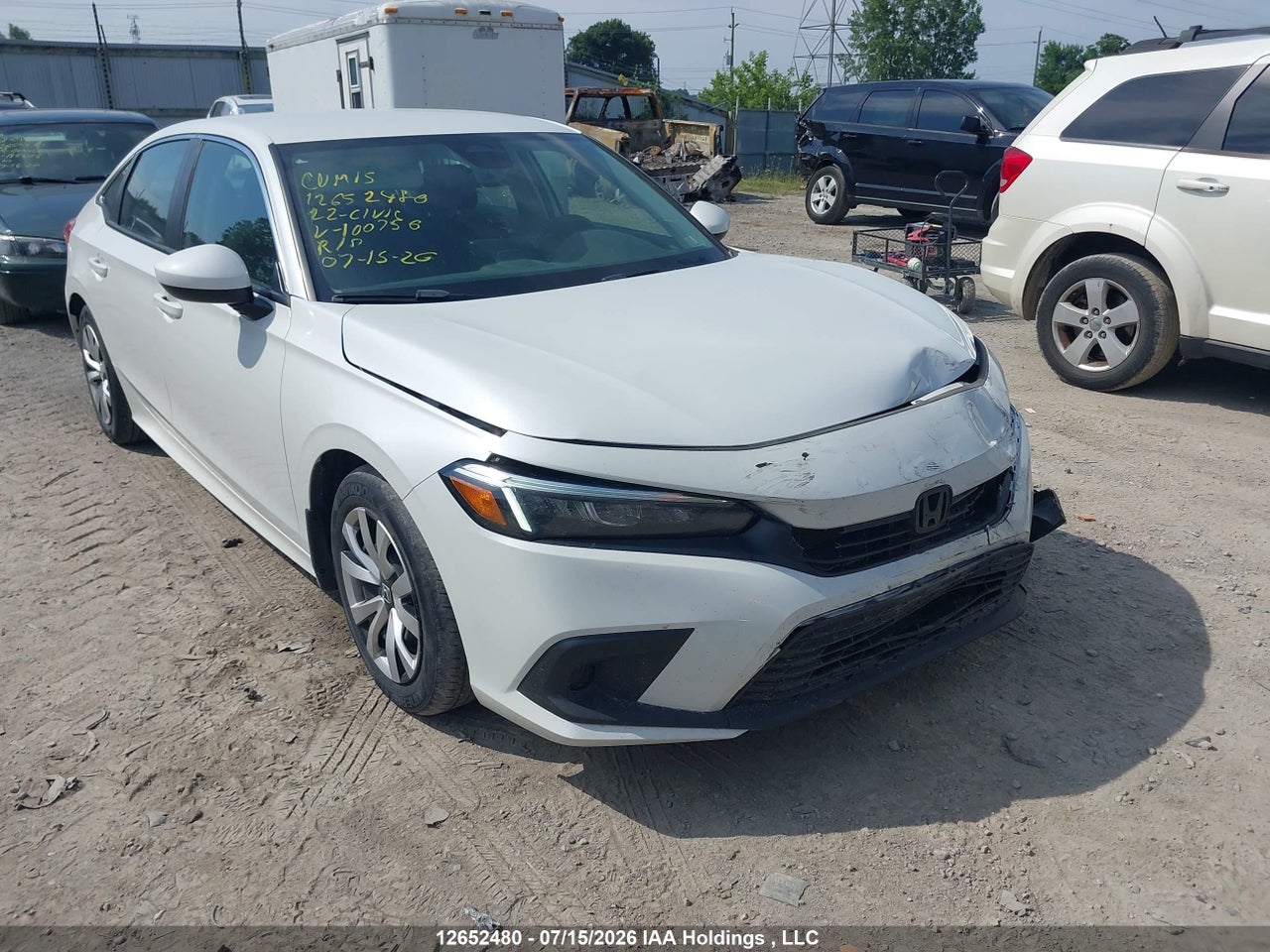 2HGFE2F2XNH100756 · 2022 HONDA CIVIC LX