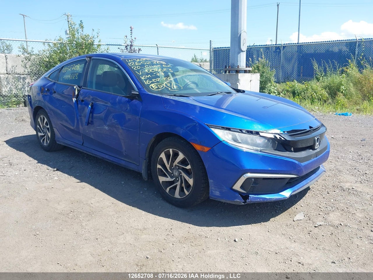 2HGFC2F74LH008623 · 2020 HONDA CIVIC EX