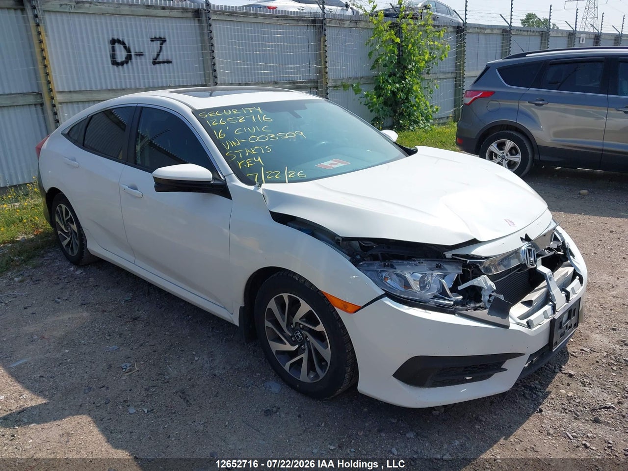 2HGFC2F76GH003509 · 2016 HONDA CIVIC EX 4DR