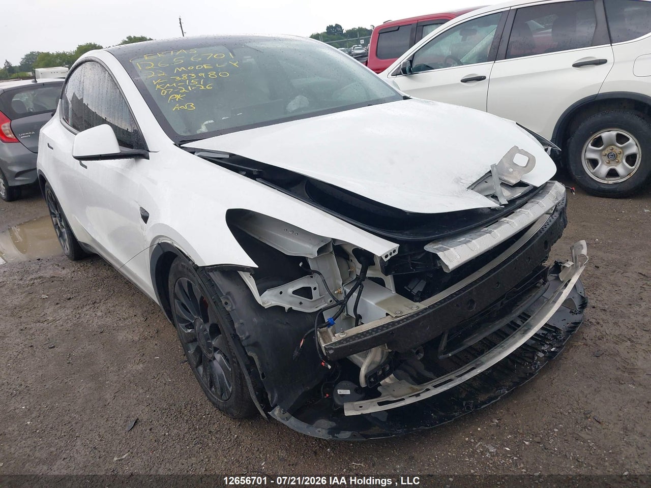 7SAYGDEF1NF383980 · 2022 TESLA MODEL Y