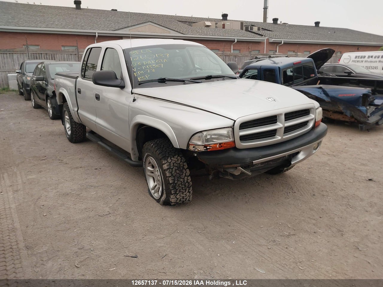 1D7HG38X43S143307 · 2003 DODGE DAKOTA