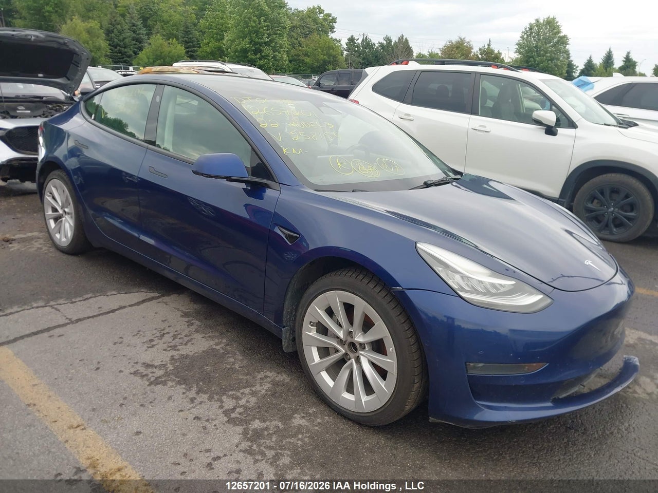 5YJ3E1EA1NF258154 · 2022 TESLA MODEL 3 RWD/STANDARD RANGE