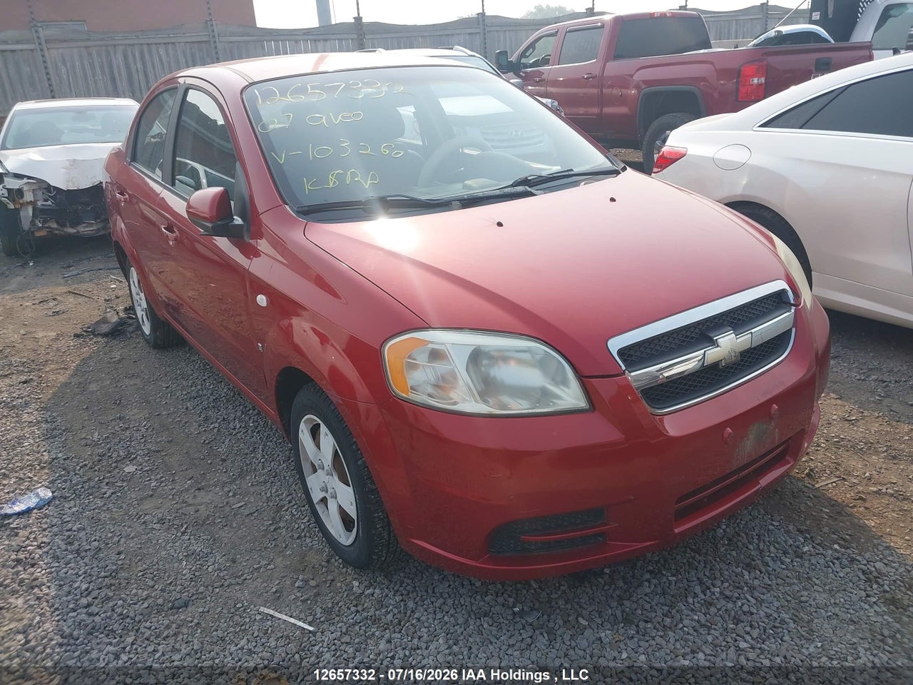 KL1TD55607B103260 · 2007 CHEVROLET AVEO LS