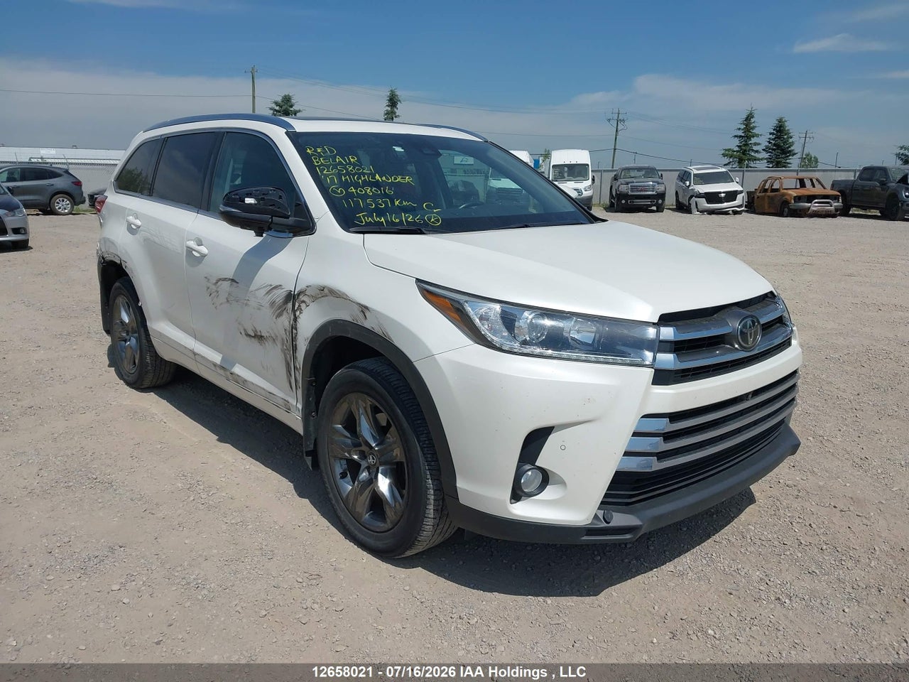 5TDDZRFH2HS408016 · 2017 TOYOTA HIGHLANDER LIMITED/LTD PLATINUM