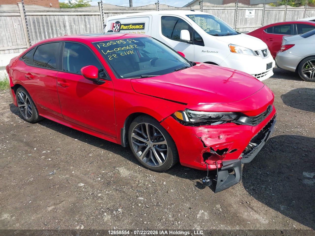 2HGFE1F91NH000682 · 2022 HONDA Civic touring