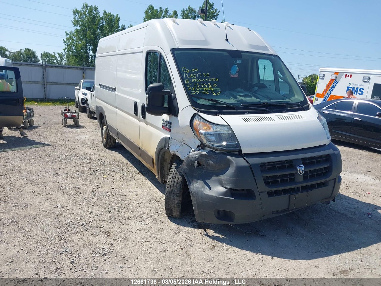 3C6TRVDG3JE134430 · 2018 RAM PROMASTER 2500 HIGH ROOF