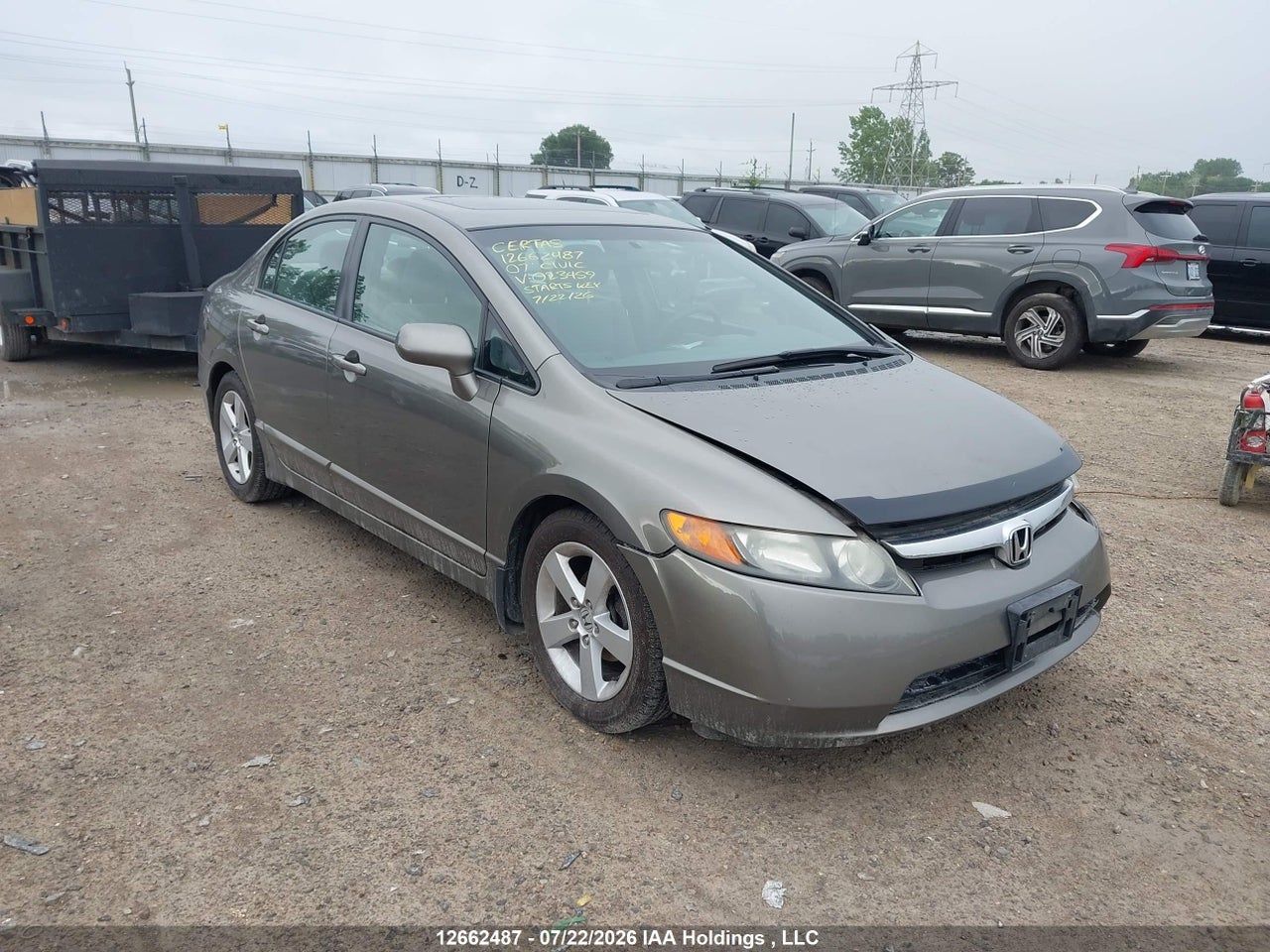 2HGFA15847H023459 · 2007 HONDA CIVIC EX