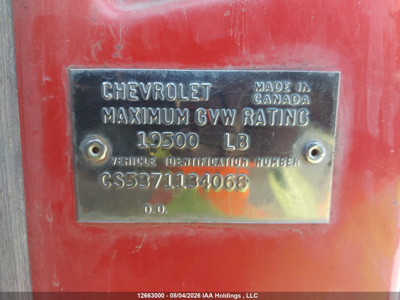 CS5371134068 · 1967 CHEVROLET C50 · 9/24